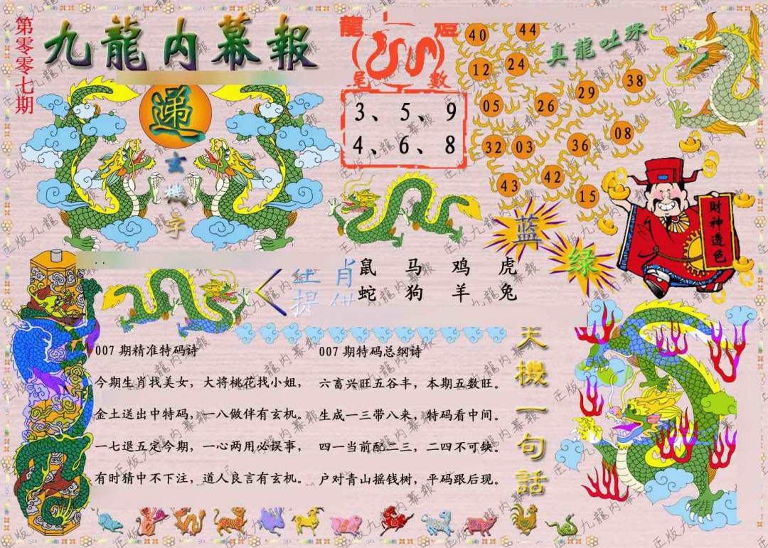 007期正版九龙内幕报[图]