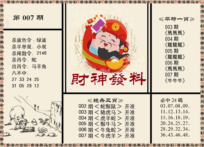 007期财神发料[图]